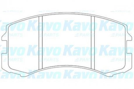 Комплект гальмівних колодок KAVO KBP-5537