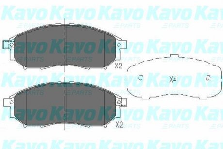 Комплект гальмівних колодок KAVO KBP-6567