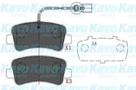 Комплект гальмівних колодок KAVO KBP-6590