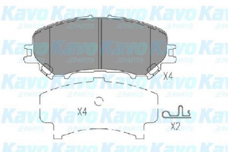 Комплект гальмівних колодок KAVO KBP-6614