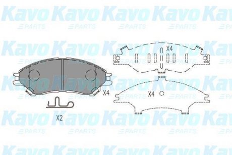 Комплект гальмівних колодок KAVO KBP-8533