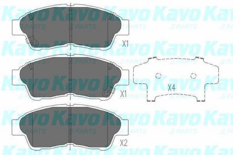 Комплект гальмівних колодок KAVO KBP-9005