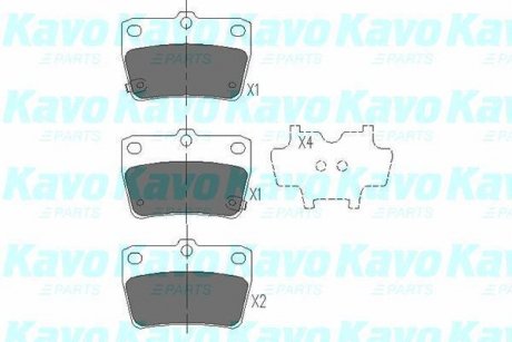 Комплект гальмівних колодок KAVO KBP-9068