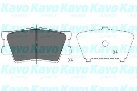 Комплект гальмівних колодок KAVO KBP-9086