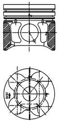 Поршень з кільцями PSA/FORD 75,50 1.6 TDCi 16V DV6UTED4/G8DA/HHDA Euro 4 (KS) KOLBENSCHMIDT 40179610