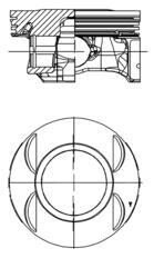 Поршень з кільцями CHEVROLET/OPEL 81.00 1.8 16V A18XER Euro 5 (KS) KOLBENSCHMIDT 40199610