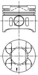 Поршень KOLBENSCHMIDT 41014620