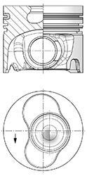 Поршень VW 81,01 (вир-во) KOLBENSCHMIDT 41094600 (фото 1)