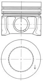 Поршень з кільцями VW 79,75 1,2TDI/1,6TDI (KS) KOLBENSCHMIDT 41095610
