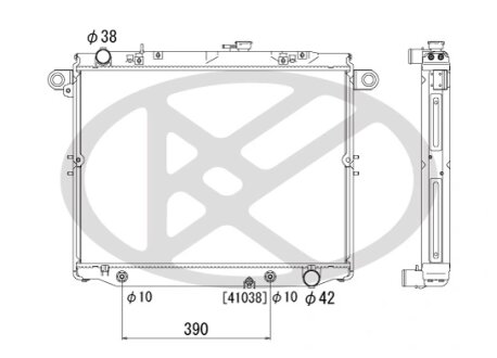 Радіатор охолоджування двигуна KOYORAD PL011042R