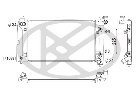 Радіатор охолоджування двигуна KOYORAD PL011605