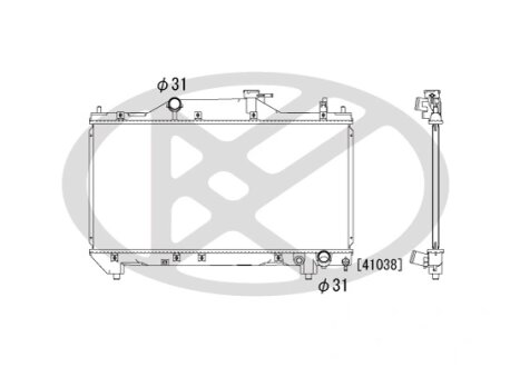 Радіатор охолоджування двигуна KOYORAD PL011696