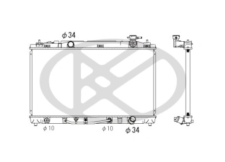 Радіатор охолоджування двигуна KOYORAD PL012323R