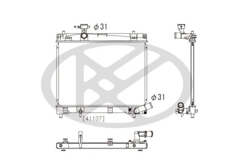 Радіатор охолоджування двигуна KOYORAD PL012628