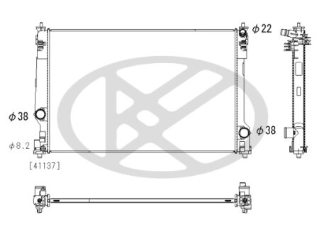 Радіатор охолоджування двигуна KOYORAD PL013463R