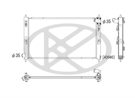 Радіатор охолоджування двигуна KOYORAD PL032036