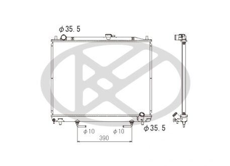 Радіатор охолоджування двигуна KOYORAD PL032072R