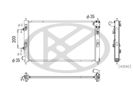 Радіатор системи охолодження KOYORAD PL032413