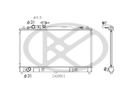 Радіатор охолоджування двигуна KOYORAD PL062520R