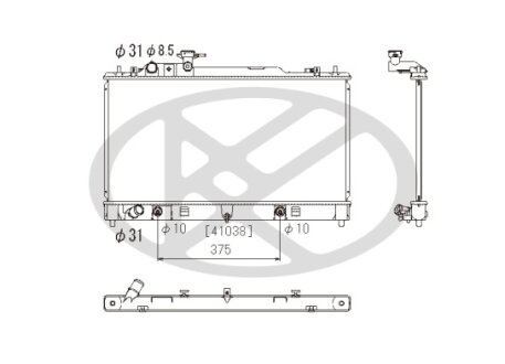 Радіатор охолоджування двигуна KOYORAD PL062695