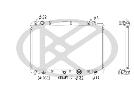 Радіатор охолоджування двигуна KOYORAD PL082586
