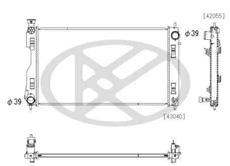 Радіатор охолоджування двигуна KOYORAD PL093470
