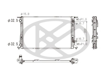 Радіатор охолоджування двигуна KOYORAD PL442805