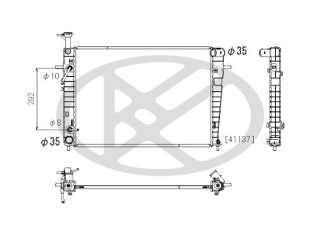 Радіатор охолоджування двигуна KOYORAD PL822415