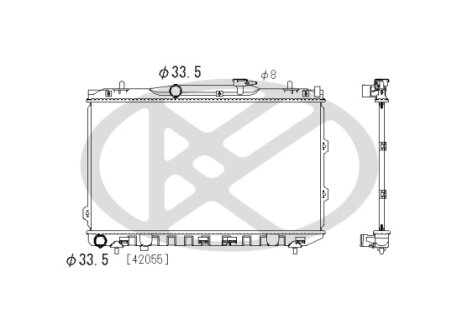 Радіатор охолоджування двигуна KOYORAD PL822448