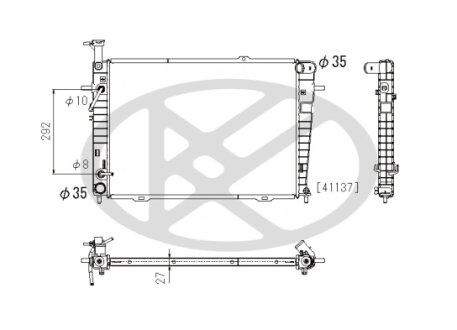 Радіатор охолоджування двигуна KOYORAD PL822458