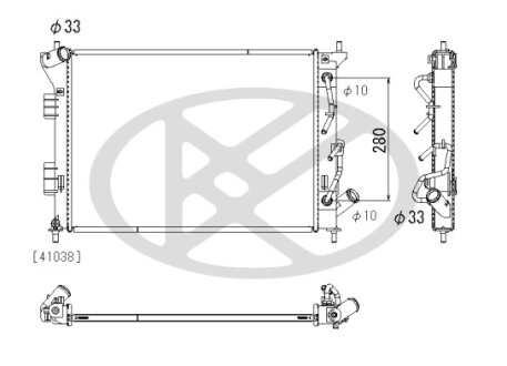 Радіатор охолоджування двигуна KOYORAD PL823027