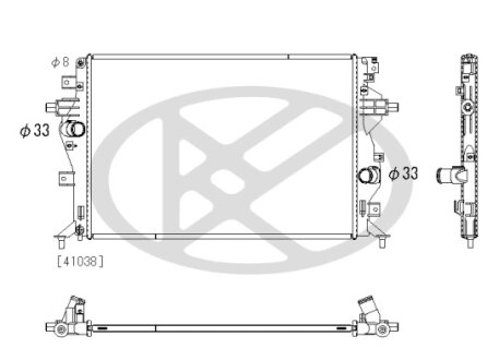 Радіатор охолоджування двигуна KOYORAD PL823454
