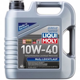 Мастило моторн. MoS2 Leichtlauf 10W-40 API SL/CF; ACEA A3-04/B4-04 (Канистра 4л) LIQUI MOLY 1917