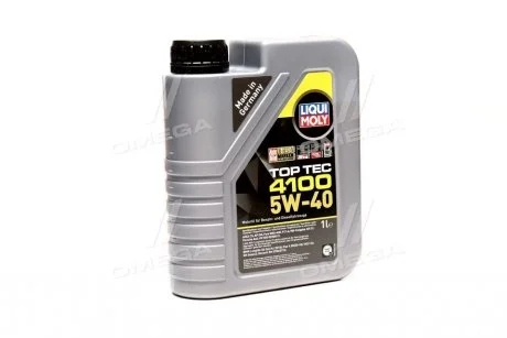 Мастило моторн. Liqui Moly TOP TEC 4100 5W-40 API SN/CF; ACEA A3/B4/C3 (Канистра 1л) LIQUI MOLY 7500