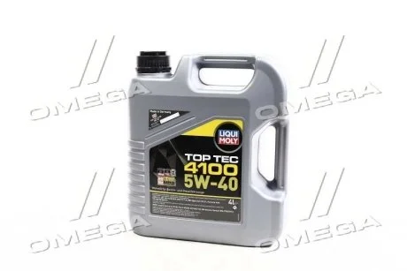 Мастило моторн. Liqui Moly TOP TEC 4100 5W-40 API SN/CF; ACEA A3/B4/C3 (Канистра 4л) LIQUI MOLY 7547