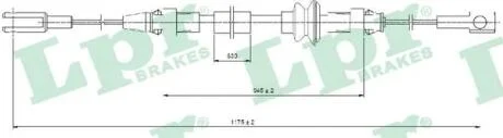 Трос ручного гальма LPR C0368B