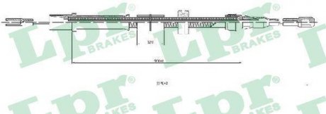 Трос ручного гальма LPR C0455B