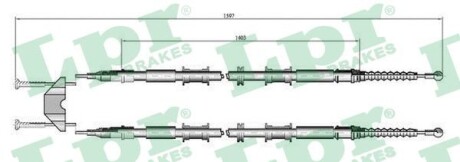 Трос ручного гальма LPR C0549B