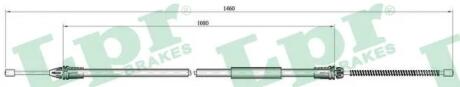 Трос ручного гальма LPR C0709B