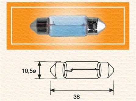 C10W 24 Лампа розжарювання MAGNETI MARELLI 009462100000