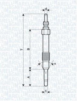 Свічка розжарювання MAGNETI MARELLI 062900014304