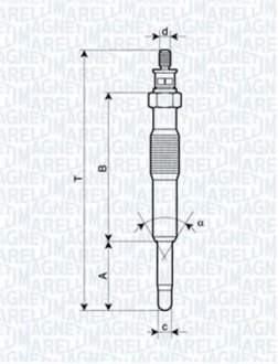 Свічка розжарювання MAGNETI MARELLI 062900017304 (фото 1)