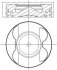 Поршень з кільцями MB 83,50 OM 642 цил. 4-6 (Mahle) MAHLE / KNECHT 001 PI 00190 002 (фото 1)