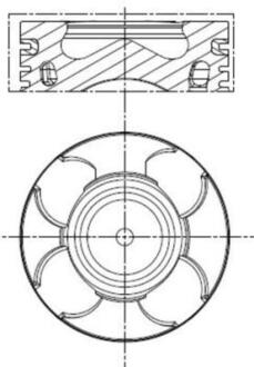 Поршень з кільцями RENAULT 70,00 1.3 D Multijet 199 A3.000,263 A2.000 (Mahle) MAHLE / KNECHT 011 PI 00100 001