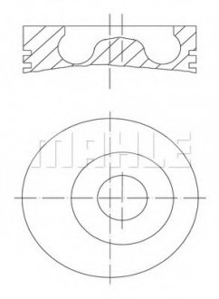 Поршень MAHLE / KNECHT 016 02 00 (фото 1)