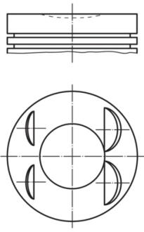 Поршень з кільцями DACIA /RENAULT/NISSAN 72,45 1.2 TCe 16V H5F 13- (MAHLE) MAHLE / KNECHT 021 PI 00127 001