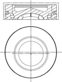 Поршень з кільцями VAG 79.75 1.6TDI 12- (MAHLE) MAHLE / KNECHT 028 PI 00140 001
