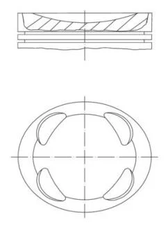 Поршень двигуна CITROEN / MINI (BMW) / PEUGEOT N12 B16 A / 5FK +0.50 MAHLE / KNECHT 081PI00104002