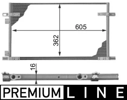 Конденсер кондиціонера MAHLE / KNECHT AC 278 000P