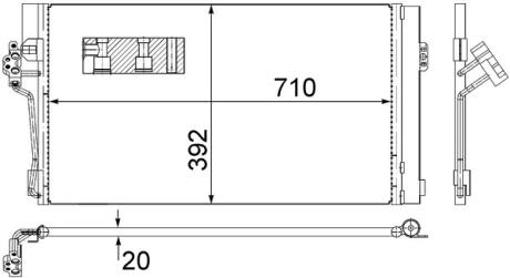 Радіатор кондиціонера MAHLE / KNECHT AC 762 000S